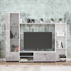 Meblościanka RTV w stylu loft PILVI FINCLOM011-C292