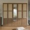 Szafa z lustrem i szufladami 220 cm GLENKEEN Dąb Valencia/Rattan naturalny GLKS952-Q249